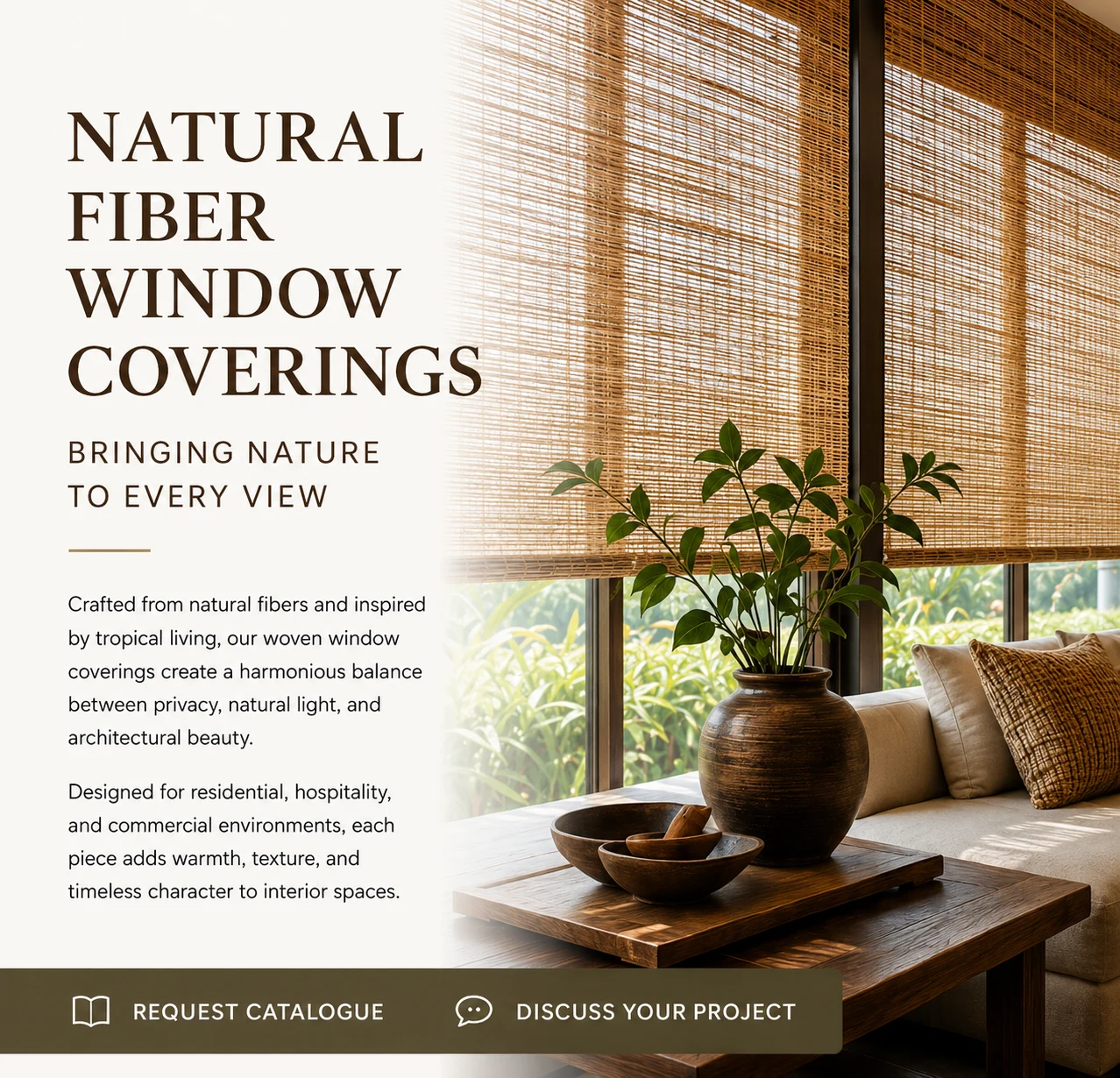 Natural Mendong Blind