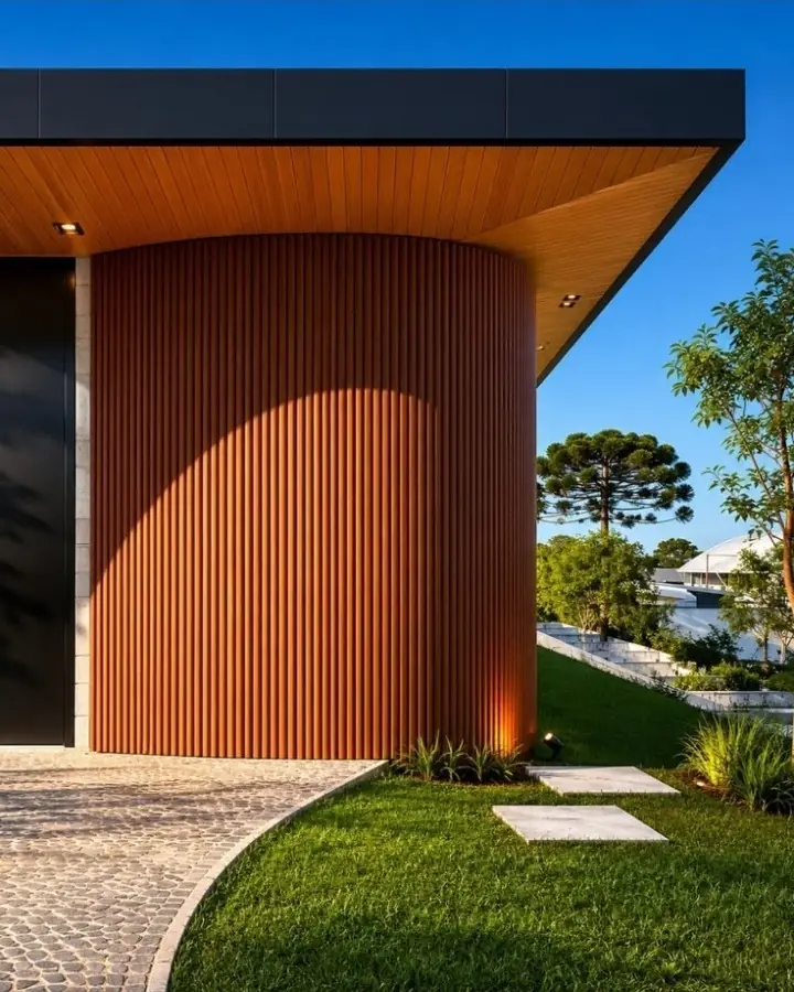 Wood architectural cladding